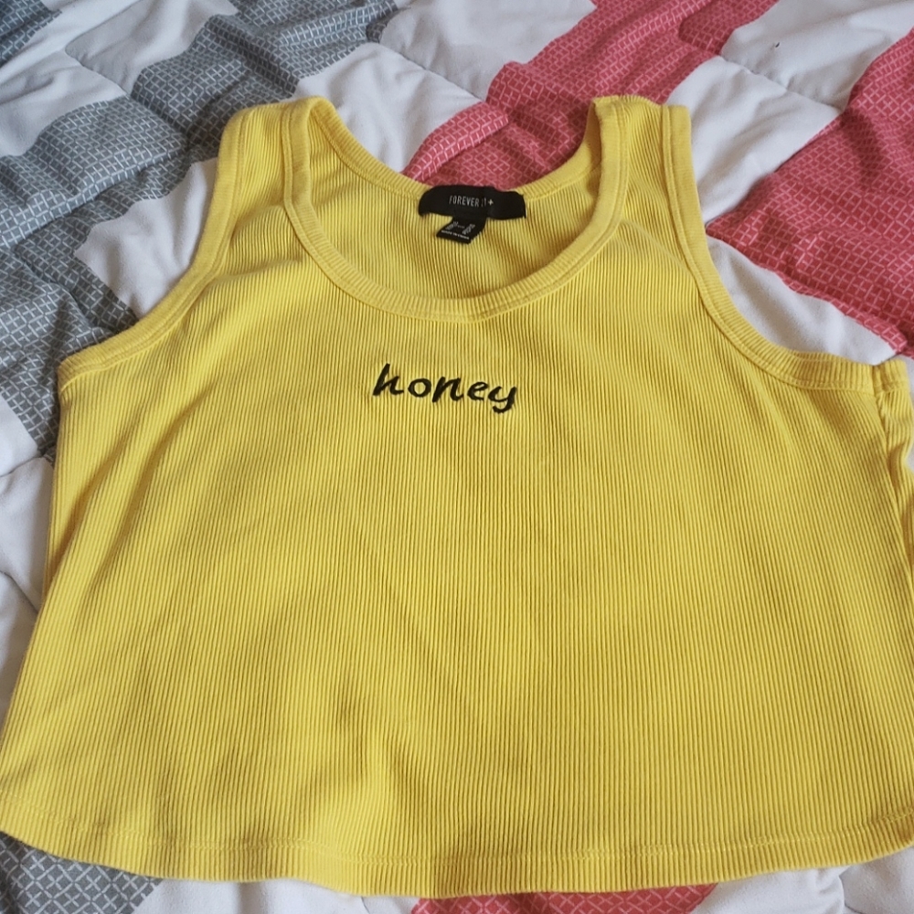 Embroidered cropped tank